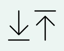 Download Upload Line Icon. Up Down Arrow Load Server Data Connection Storage Connection. Black White Sign Symbol Artwork Graphic Clipart EPS Vector