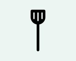Spatula Icon. Cooking Utensil Kitchen Equipment Tool Cutlery Restaurant Chef. Black White Sign Symbol Illustration Artwork Graphic Clipart EPS Vector