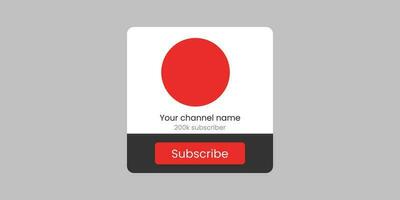 Youtube Channel Name Lower Third. Broadcast Banner for Channel Logo. Vector illustration