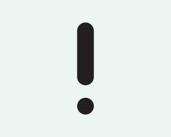 Exclamation Mark Icon. Danger Notice Caution Attention Beware Info Information Risk Hazard Black White Sign Symbol Artwork Graphic Clipart EPS Vector