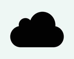 Cloud Icon. Weather Network Storage Technology Upload Download Internet Server Shape Sign Symbol Black Artwork Graphic Illustration Clipart EPS Vector