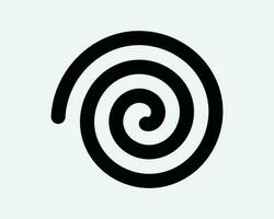 espiral icono. remolino girar hilado circulo movimiento circular tornado giro tifón redondo firmar símbolo negro obra de arte gráfico ilustración clipart eps vector