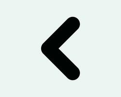 Left Arrow Icon. Previous Back Point Pointer Navigation Direction Before Sign. Less Than Lesser Symbol Vector Graphic Illustration Clipart Cricut