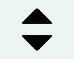 Up Down Arrow Black Icon. Forward Backward Front Back Sign. Above Below Under Point Pointer Direction Symbol. Lift Elevator Button Vector Clipart