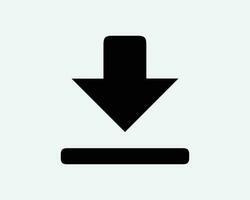 Download Icon Interface App Arrow Down Load Site Network File Application Technology Sign Symbol Black Artwork Graphic Illustration Clipart EPS Vector