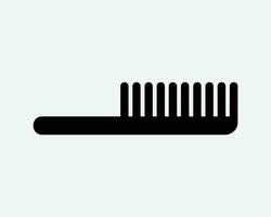 Comb Icon. Hair Fashion Salon Beauty Care Barber Hairdresser Hairbrush Brush Tool Sign Symbol Black Artwork Graphic Illustration Clipart EPS Vector