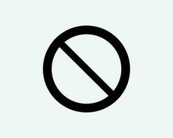 prohibición firmar hacer no permitido no puedo prohibido vacío negro blanco silueta símbolo icono firmar gráfico clipart obra de arte ilustración pictograma vector