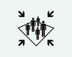 Assembly Point Emergency Evacuation Fire Safety Signage Black White Silhouette Sign Symbol Icon Graphic Clipart Artwork Illustration Pictogram Vector