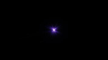 Loop center purple star optical flare light  radial shine video