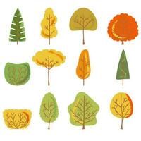 el otoño árbol haz conjunto vector imagen