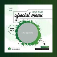 special menu concept banner template design. Discount abstract promotion layout poster. vector