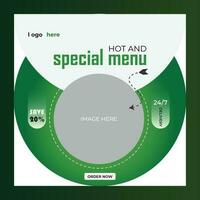 special menu concept banner template design. Discount abstract promotion layout poster. vector