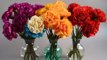 Experience the vibrant beauty of carnations. photo