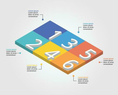 timeline step chart template for infographic for presentation for 6 element