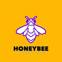 Honeybee line art design vector