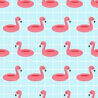 Swimming Pool Seamless Pattern Vector Illustration with Summer Vacation Element in Flat Cartoon Template Hand Drawn