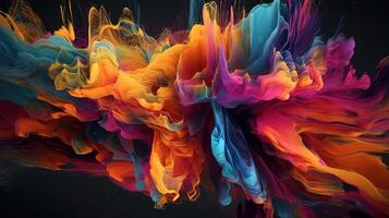 Abstract paint color splatter isolated on white background. photo