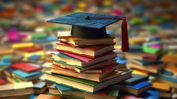 Colorful educaction concept with isometric view. photo