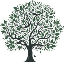 árbol de vida vistoso con hojas vector archivo