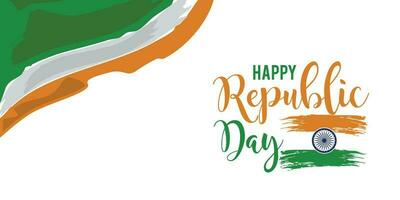 Illustration of Happy Indian Republic day celebration poster or banner background. Vector Illustration