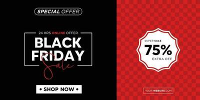 Modern black friday sale banner background vector