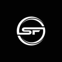 inicial letra fs o sf logo vector plantillas