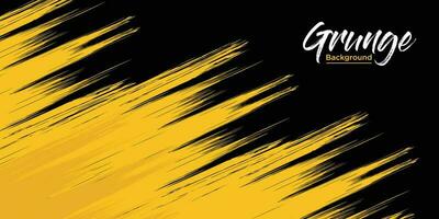 Abstract black and yellow grunge texture background vector