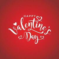 Happy Valentines Day, Hand lettering typography. Vector Illustration