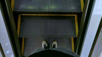 motion of moving escalator video