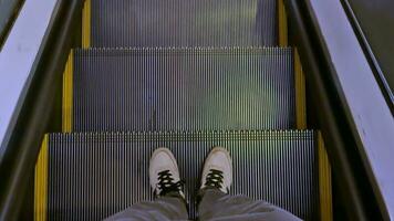 motion of moving escalator video