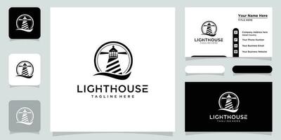 Lighthouse Logo Vector Icon Template. Modern Creative Logo Design Element.