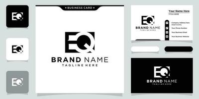 Initial Letter EQ logo design template vector