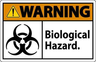 Warning Label Biological Hazard On White Background vector