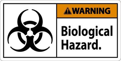 Warning Label Biological Hazard On White Background vector