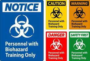 advertencia etiqueta personal con peligro biológico formación solamente vector