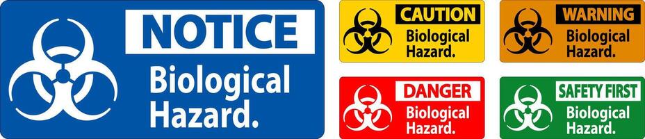 Warning Label Biological Hazard On White Background vector