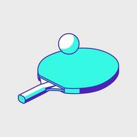 Table tennis isometric vector illustration