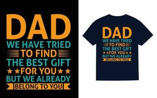 Father's Day Typography T-shirt design vector