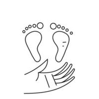 hand drawn doodle foot care illustration vector isolated