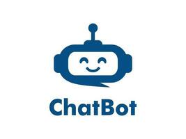 Robot Chat or Chat Bot logo. modern conversation automatic technology logo design vector template