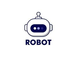 Robot or Bot logo. modern conversation automatic technology logo design vector template