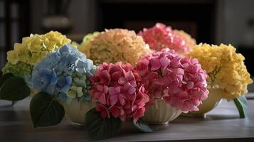 Discover the timeless beauty of hydrangeas. photo
