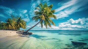 Tropical beach on samoa. photo