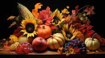 Thanksgiving background hand drawn. photo