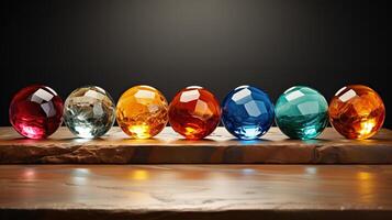 Bright realistic gemstones set. photo