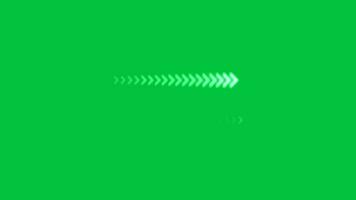 raggiante freccia pulsante sinistra per giusto direzione animazione su verde schermo sfondo video