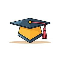 Vector of a graduation cap with a tassel, symbolizing academic achievement and the completion of a degree