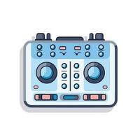 Vector of a flat icon vector of a radio with buttons and knobs