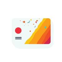 Vector of a colorful flat icon representing a mountain