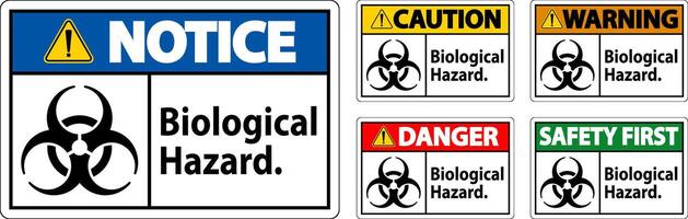 Warning Label Biological Hazard On White Background vector